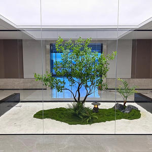 ต้นไม้ประดิษฐ์สำหรับตกแต่งภายในและภายนอกอาคาร, ตู้โชว์ไม้ลายม้าเมา, จำลองภูมิทัศน์, ต้นไม้สีเขียว - Product Image 2