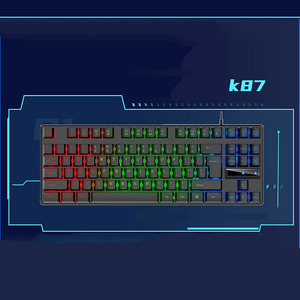 Bàn Phím RGB Đèn Nền Cho <span class=keywords><strong>PC</strong></span> Máy Tính Xách Tay Chơi Và Cắm RGB Đầy Màu Sắc Có Dây Tab Bàn Phím Cho Máy Tính Bảng Chơi Game - Product Image 6