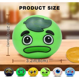 Round Expression <b>Ball</b> PU Novelty Stress Relief <b>Squeeze</b> Toys Unisex for 5 to 7 Years Kids - Product Image 4