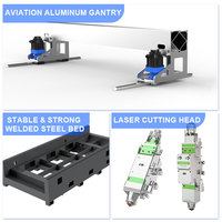 Mesin Pemotong Laser Platform Tunggal untuk Pelat Baja dengan Tingkat Kegagalan Rendah Terlaris 1500w 3000*1500mm Cypcut Berkualitas Tinggi