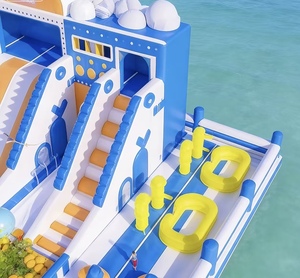 Grand château gonflable aquatique pour sports nautiques, nouveau design, parc aquatique flottant pour divertissement en mer ou en lac, en PVC - Product Image 2