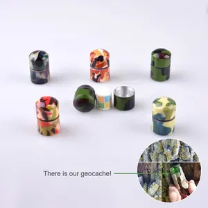 Casing Warna Camo Kedap Air Mikro Naco Geocaching Cache Wadah Bison