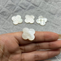 Accessoires de bijouterie en nacre de qualité supérieure, trèfle à quatre feuilles, 23*23*2MM.