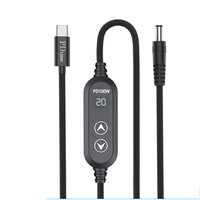 Câble de dérivation d'alimentation Type-C vers DC, adaptateur de tension réglable 5V/19V/12V/15V/20V DC008 pour modems optiques et routeurs 100W