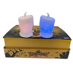 Halloween Siebenfarbige Beleuchtete Weiße Kerzenlichter Geisterfest-Kerzenlichter Totenkopf-Kürbis-Laternen Geisterfest - Product Image 2