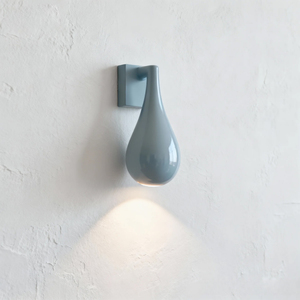 Gloss Grey Teardrop Ceramic Wall Lamp Minimalist Downward <b>Light</b> LED Wall Sconce for Bedroom <b>Corridor</b> Bathroom Home Decor - Product Image 2