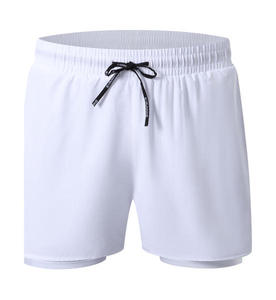 150 grammes taille européenne Double couche Short de sport 4 côtés élasticité Fitness Mesh Options multicolores Style décontracté confortable - Product Image 1