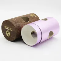Tube d'emballage alimentaire en papier kraft écologique recyclable avec options de logo personnalisé par estampage à chaud