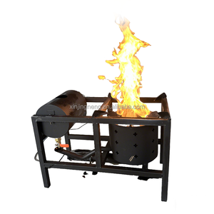 Calentador de Aceite Usado Multicombustible, Combustión sin Humo con Llama Ajustable, Ventilador de Aire Forzado y Panel Solar, Compatible con Utensilios de Cocina - Product Image 1