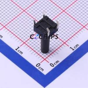 UK-B0202-G15-160 Tactile Switch Through hole-4P,6x6mm Switch Single Pole Single Throw Round Button 1.6N Through Hole - Product Image 2