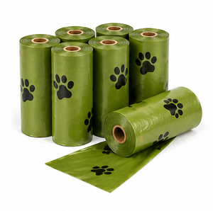 Pet Poop Waste Disposal <b>Bag</b> Biodegradable <b>Compostable</b> Degradable Dog Poop Poo Pop <b>Bag</b> Cornstarch Poop <b>Bag</b> for Dog Custom Label - Product Image 1