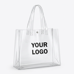 Bolsa <span class=keywords><strong>de</strong></span> Compras <span class=keywords><strong>de</strong></span> PVC Transparente Personalizada |   Logotipo grande, impermeable y con mango largo |   Evento <span class=keywords><strong>de</strong></span> supermercado minorista |   Bolso <span class=keywords><strong>de</strong></span> Hombro <span class=keywords><strong>de</strong></span> Plástico Transparente - Product Image 1