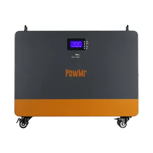 PowMr بطارية ليثيوم أيون بكرة منخفضة الجهد 51.2 فولت 280 أمبير في الساعة 15 كيلو وات في الساعة مدمجة في نظام BMS بطارية LiFePO4 قابلة لإعادة الشحن