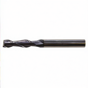 Fraise à queue en carbure monobloc Ttake Standard Ta1401, revêtement Nano TiAln, hélice 30 degrés, série longue, 2 dents, pour usinage de métaux - Product Image 2