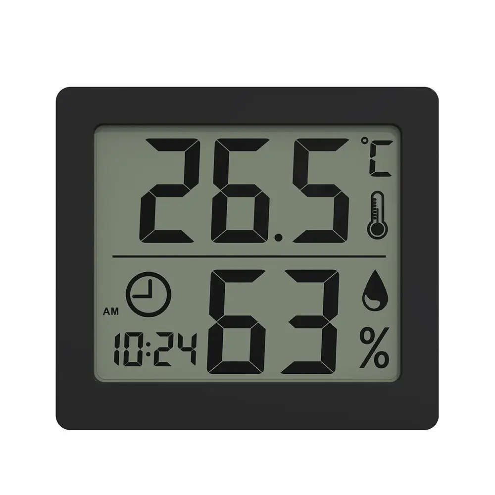 Novo relógio display interior Temperatura e Umidade medidor Grande tela de alta precisão eletrônica digital Termômetro Higrômetro