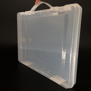 Transparent Plastic A4 File Storage Box Rectangle Foldable With Lid Office Document Organizer For Paper Media Boxes - Product Image 4