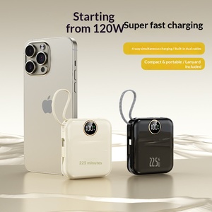 Banco de Energía de Carga Rápida de 20000 mAh y 22.5 W en Oferta, Cable Integrado, Pantalla Digital Redonda, Gran Capacidad - Product Image 4
