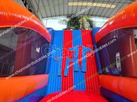 Structure gonflable combinée pour enfants : mur de saut, trampoline, toboggan, aire de jeux d'escalade, piste de jeu, pour extérieur et événements