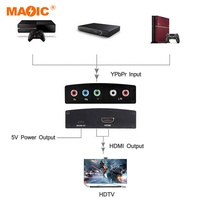 Componente del convertidor Hdmi 1080p a convertidor Hdmi 5 Rca Rgb Ypbpr A Adaptador convertidor de video Hdmi