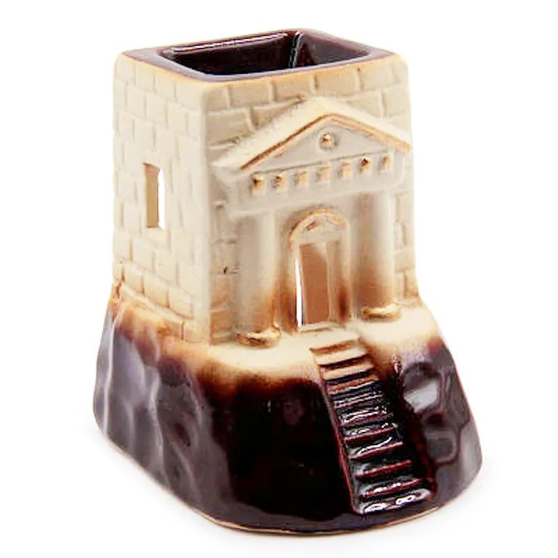 OEM Großhandel Wohnkultur Vintage benutzer definierte Revolver Aroma Diffusor Keramik Weihrauch Ölbrenner Turm Öl Aroma Lampe