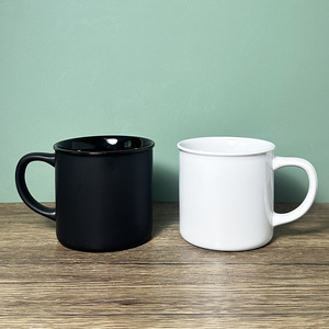 Taza de Cerámica Blanca de Porcelana con Asa Grande, para Regalo, de Color Sólido - Product Image 1