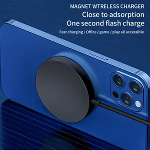 Wholesale Portable 15w Qi Wireless Charger Wireless Charging Station Transparent Magnetic Fast Wireless Charger Desk Pad Stand