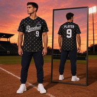 Jersey Baseball Custom Grosir Cetak Silang Cepat Kering Bernapas Kancing Depan Poliester Sublimasi Seragam Tim Atasan