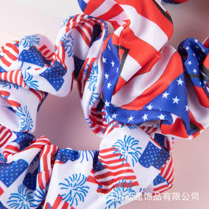 Sta vendendo cravatte per capelli con bandiera americana intestino crasso con stampe in tessuto, giorno dell'indipendenza e all'ingrosso dal produttore - Product Image 4