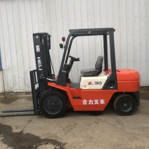 รถยกดีเซล HELI 3 ตัน สภาพดี มือสอง พร้อมไฮดรอลิกไซด์ชิฟเตอร์ เสากระโดงสองตอน ยางตัน เครื่องยนต์อีซูซุ - Product Image 2