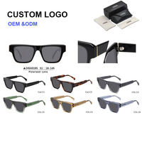 Lunettes de soleil polarisées en acétate personnalisées avec logo, style rétro de haute qualité, protection UV400, pour hommes et femmes, vente en gros