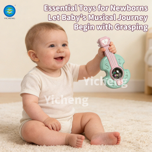 Jouet éducatif pour bébé, hochet en forme <span class=keywords><strong>de</strong></span> <span class=keywords><strong>guitare</strong></span>, jouet sensoriel pour nourrissons avec perles colorées, jouets musicaux d'apprentissage précoce pour nouveau-nés - Product Image 6