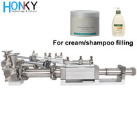 Máquina Semiautomática de Llenado y Tapado de Botellas de Plástico para Productos Químicos, Cremas, Detergentes, Champús y Líquidos, con Sistema Servo