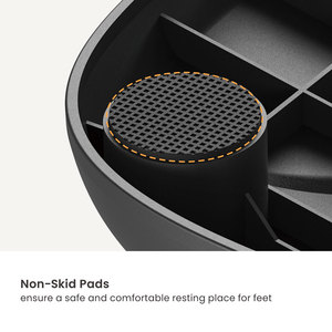 <span class=keywords><strong>Repose</strong></span>-pieds ergonomique en plastique <span class=keywords><strong>noir</strong></span> sous le bureau, réglable en hauteur, avec coussin moelleux - Product Image 5