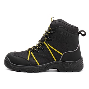 Bottes de sécurité industrielle de luxe à coupe haute pour hommes Construction résistante à l'huile marron foncé avec bout en acier Vente d'automne - Product Image 3
