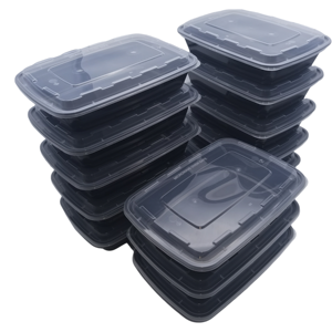 Boîtes repas carrées transparentes à prix d'usine, résistantes au congélateur et à l'humidité, pour salades, sandwichs et emballages de traiteur froid - Product Image 1
