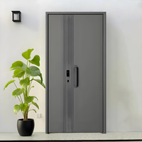 Porte d'entrée moderne en aluminium moulé polymère, étanche, pour cuisine, ferme, école, extérieur, avec isolation phonique