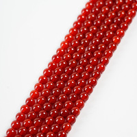 Grosir kualitas tinggi 2 3 5 5 6 8mm bulat batu permata merah batu akik batu turmalin manik-manik permata Natural Ruby Beads untuk membuat perhiasan