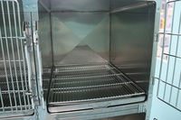 Cage double pour chien en acier inoxydable, cage de transport pour animaux de compagnie, cage d'hébergement durable pour usage intérieur et extérieur