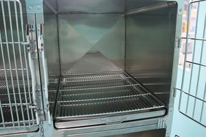 Çift köpek kafesi köpek evi paslanmaz çelik Pet kafesleri & evler Pet kafesleri köpek kulübesi Pet yatılı kafes Pet Shop kafes - Product Image 3