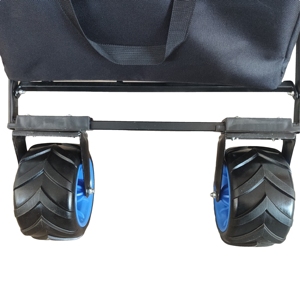 <span class=keywords><strong>Beau</strong></span> <span class=keywords><strong>chariot</strong></span> de <span class=keywords><strong>jardin</strong></span> pliable en acier robuste <span class=keywords><strong>chariot</strong></span> de transport en plein air PU outils de plage camping certifié OEM GS - Product Image 5