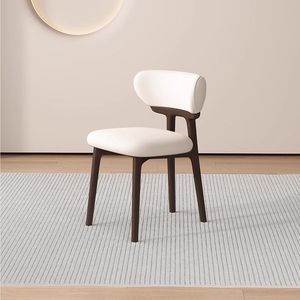 Chaise de salle à manger nordique, style design simple et luxueux, en bois massif, pour la maison, les hôtels, les restaurants, chaise confortable L036 - Product Image 4