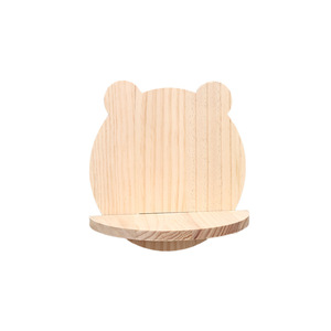 Estante de pared de madera con forma de oso para almacenamiento y exhibición de aromaterapia, estante flotante para libros de cuidado personal y artículos diversos - Product Image 1