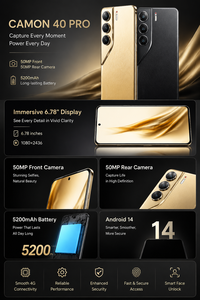 โทรศัพท์มือถือรุ่นใหม่ camon50 pro หน้าจอใหญ่ ระบบ Android 15 แบตเตอรี่ขนาดใหญ่ เหมาะสำหรับนักเรียน ราคาประหยัด สินค้าใหม่แกะกล่อง - Product Image 3