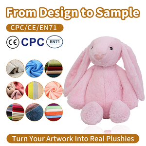 Giocattoli per Bambini a Prezzo All'Ingrosso, Simpatico Coniglio con Orecchie Lunghe, Peluche, Regali di Compleanno e Festività per Ragazzi e Ragazze - Product Image 6