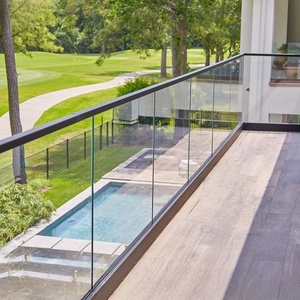 Thiết kế hiện đại Glass lan can cho Home ban công & biệt thự Frameless u-kênh Glass hộ Lan Tôn sóng cho cầu thang & cầu thang lan can - Product Image 2