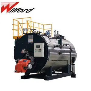 1 ton horizontal gas or oil fired steam boiler for rice mill