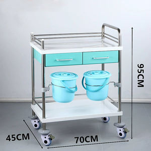 Hot bán trong nhiều Thông số kỹ thuật Thép không gỉ lắp ráp y học kim loại giỏ hàng y tế Xe đẩy giỏ hàng - Product Image 6