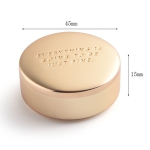 Wholesale Customized Logo Waterproof Round Shape Zinc Alloy <b>Metal</b> Pocket Pill Box Container - Product Image 2