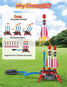 Lanzador de cohete de juguete para niños, actualización de lanzadores de espuma, hasta 100 pies - Product Image 5