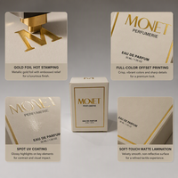 Emballage de parfum rigide de luxe personnalisé avec estampage à chaud doré et insert pour coffret cadeau en carton